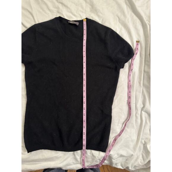 VINTAGE BANANA REPUBLIC BLACK CASHMERE TEE SHIRT SWEATER S - Picture 5 of 7